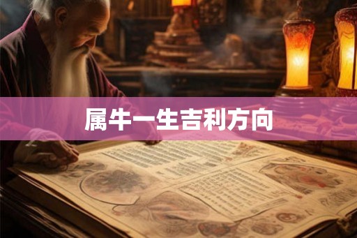 属牛一生吉利方向
