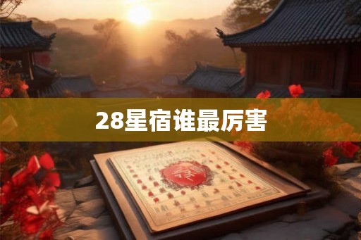28星宿谁最厉害