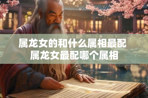 属龙女的和什么属相最配 属龙女最配哪个属相