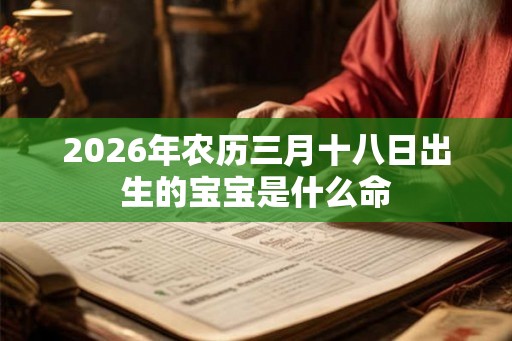 2026年农历三月十八日出生的宝宝是什么命