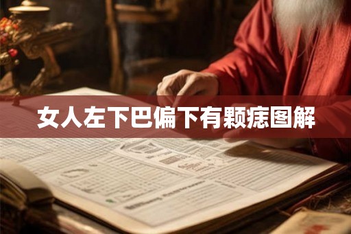 女人左下巴偏下有颗痣图解 女人左下巴偏下有颗痣图解
