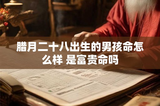 腊月二十八出生的男孩命怎么样 是富贵命吗
