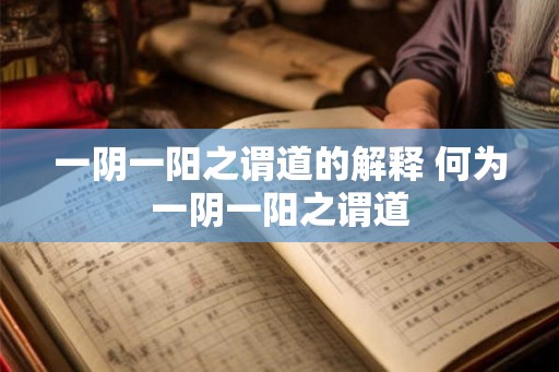 一阴一阳之谓道的解释 何为一阴一阳之谓道