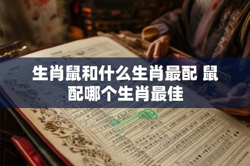 生肖鼠和什么生肖最配 鼠配哪个生肖最佳