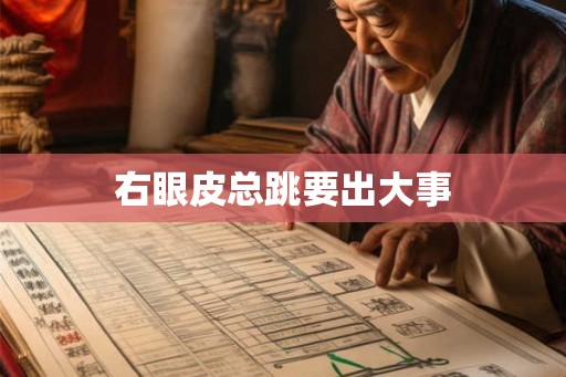 右眼皮总跳要出大事