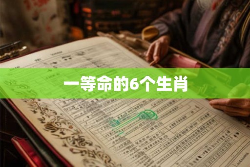一等命的6个生肖