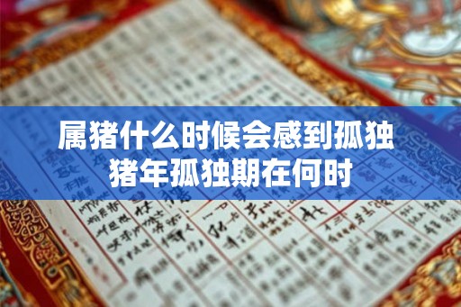 属猪什么时候会感到孤独 猪年孤独期在何时
