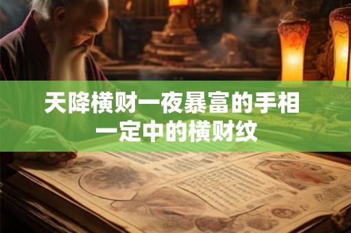 天降横财一夜暴富的手相 一定中的横财纹