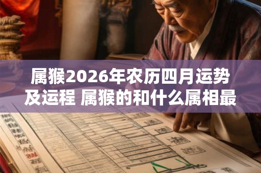 属猴2026年农历四月运势及运程 属猴的和什么属相最配 属猴2026年农历四月运势及运程 属猴的和什么属相最配