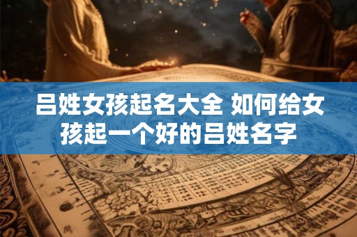 吕姓女孩起名大全 如何给女孩起一个好的吕姓名字 吕姓女孩起名大全 如何给女孩起一个好的吕姓名字