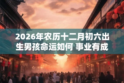 2026年农历十二月初六出生男孩命运如何 事业有成吗