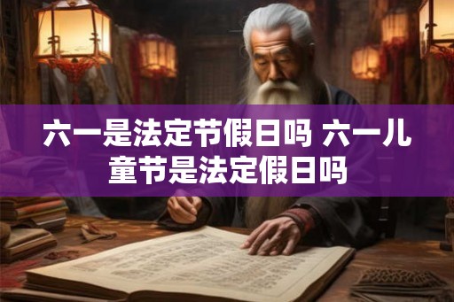 六一是法定节假日吗 六一儿童节是法定假日吗