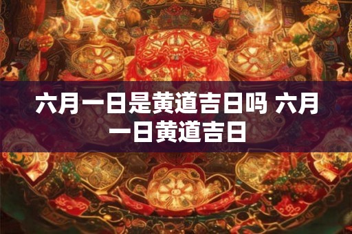 六月一日是黄道吉日吗 六月一日黄道吉日