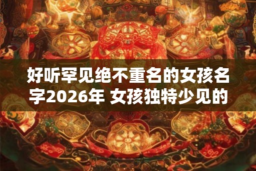 好听罕见绝不重名的女孩名字2026年 女孩独特少见的名字