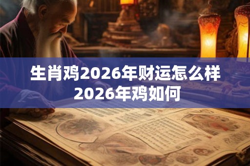 生肖鸡2026年财运怎么样 2026年鸡如何