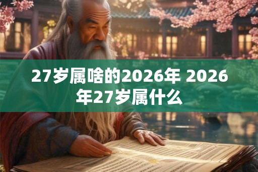 27岁属啥的2026年 2026年27岁属什么 27岁属啥的2026年 2026年27岁属什么