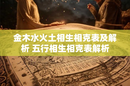 金木水火土相生相克表及解析 五行相生相克表解析 金木水火土相生相克表及解析 五行相生相克表解析
