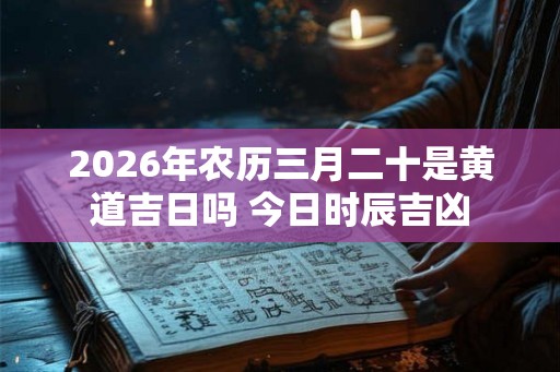 2026年农历三月二十是黄道吉日吗 今日时辰吉凶 2026年农历三月二十是黄道吉日吗 今日时辰吉凶