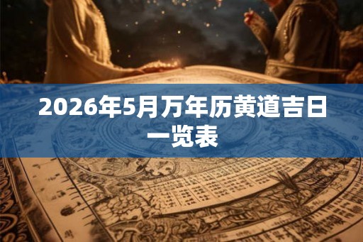 2026年5月万年历黄道吉日一览表