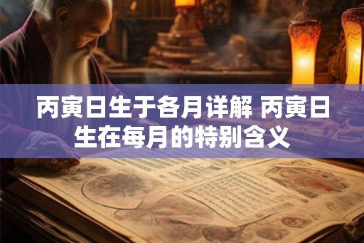 丙寅日生于各月详解 丙寅日生在每月的特别含义 丙寅日生于各月详解 丙寅日生在每月的特别含义