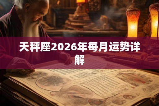 天秤座2026年每月运势详解