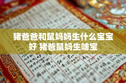 猪爸爸和鼠妈妈生什么宝宝好 猪爸鼠妈生啥宝