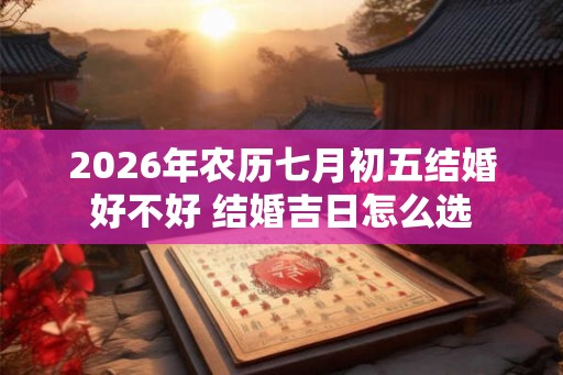 2026年农历七月初五结婚好不好 结婚吉日怎么选