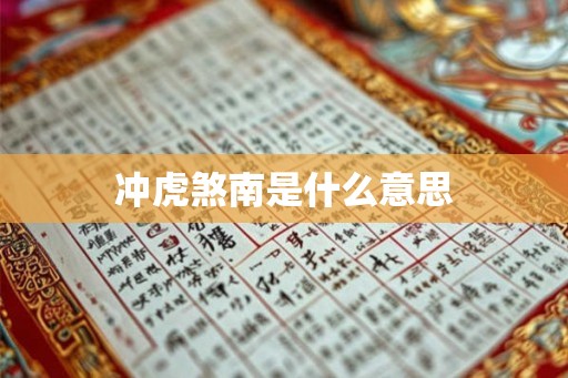 冲虎煞南是什么意思