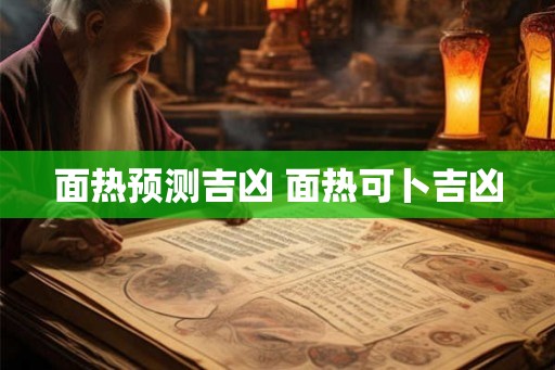 面热预测吉凶 面热可卜吉凶