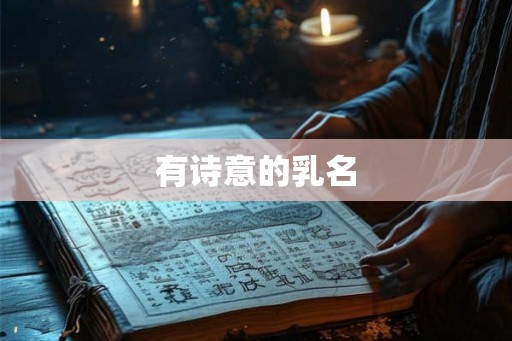 有诗意的乳名