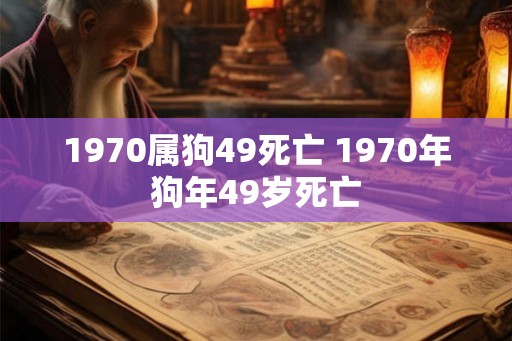 1970属狗49死亡 1970年狗年49岁死亡