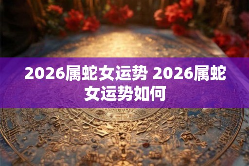 2026属蛇女运势 2026属蛇女运势如何