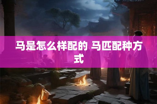 马是怎么样配的 马匹配种方式