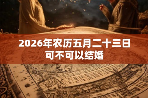 2026年农历五月二十三日可不可以结婚 2026年农历五月二十三日可不可以结婚