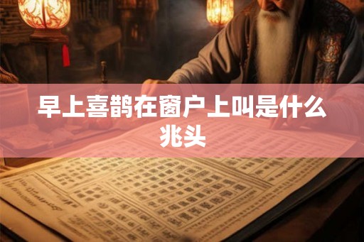 早上喜鹊在窗户上叫是什么兆头