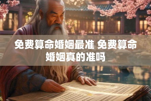 免费算命婚姻最准 免费算命婚姻真的准吗 免费算命婚姻最准 免费算命婚姻真的准吗