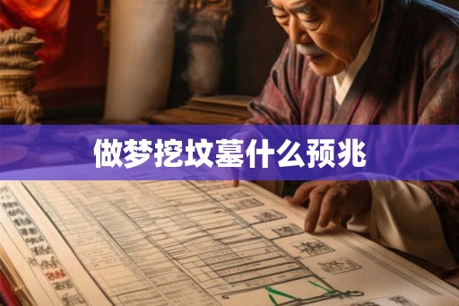 做梦挖坟墓什么预兆 做梦挖坟墓什么预兆