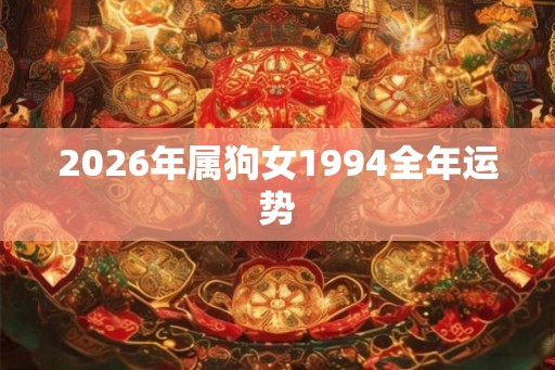 2026年属狗女1994全年运势