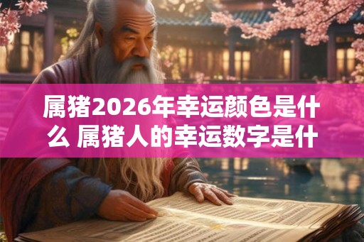 属猪2026年幸运颜色是什么 属猪人的幸运数字是什么