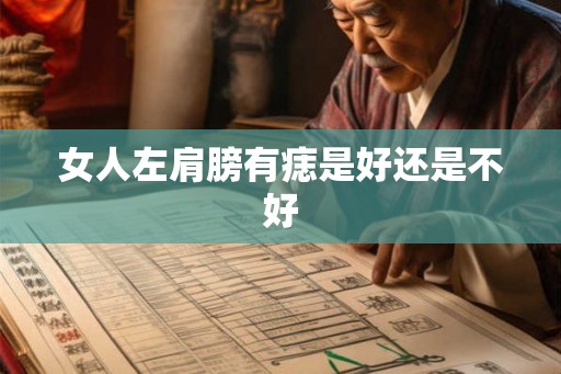 女人左肩膀有痣是好还是不好