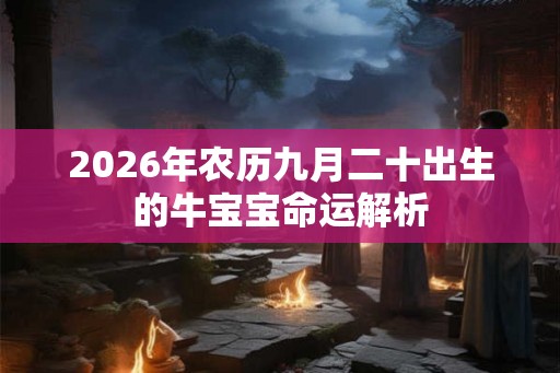 2026年农历九月二十出生的牛宝宝命运解析