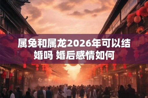 属兔和属龙2026年可以结婚吗 婚后感情如何 属兔和属龙2026年可以结婚吗 婚后感情如何