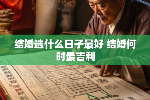 结婚选什么日子最好 结婚何时最吉利