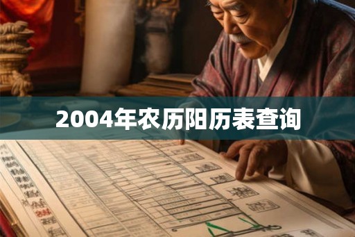 2004年农历阳历表查询