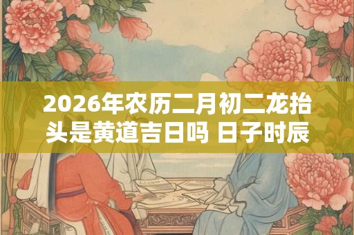 2026年农历二月初二龙抬头是黄道吉日吗 日子时辰吉凶 2026年农历二月初二龙抬头是黄道吉日吗 日子时辰吉凶