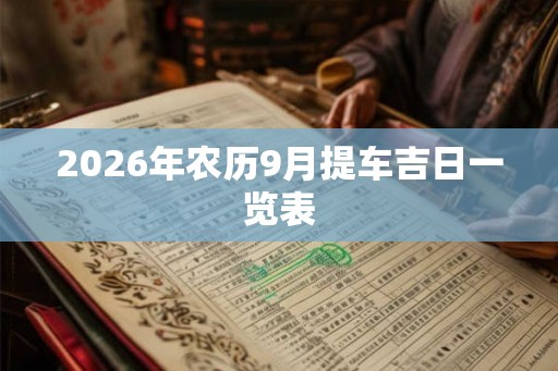 2026年农历9月提车吉日一览表