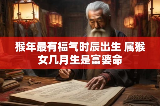 猴年最有福气时辰出生 属猴女几月生是富婆命
