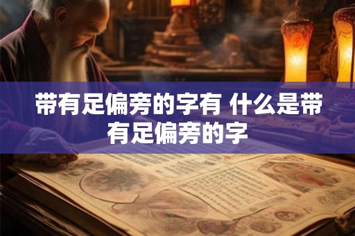带有足偏旁的字有 什么是带有足偏旁的字