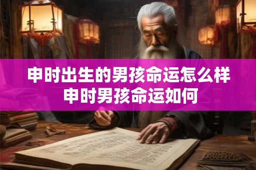 申时出生的男孩命运怎么样 申时男孩命运如何