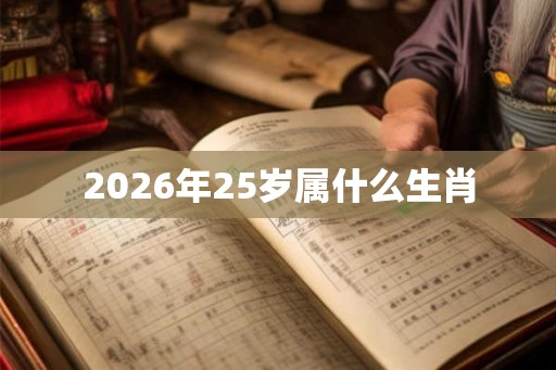 2026年25岁属什么生肖